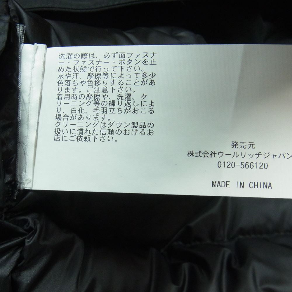 WOOLRICH ウールリッチ WWCPS2807 BOW BRIDGE COAT ボウブリッジ ダウン コート 中国製 ブラック系 XS【中古】