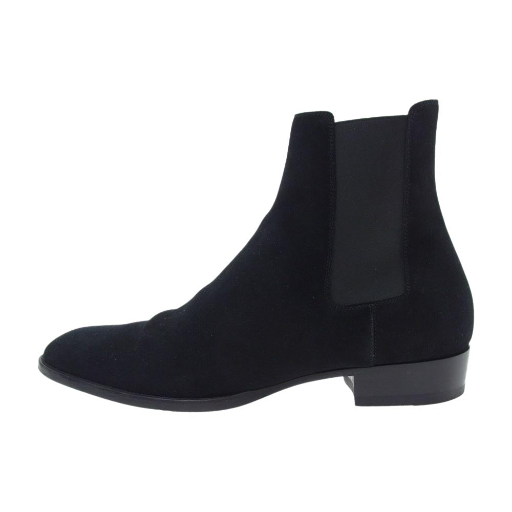 SAINT LAURENT サンローラン 443208 Wyatt Chelsea Boots ワイアット チェルシー サイドゴア ブーツ ブラック系 42【中古】