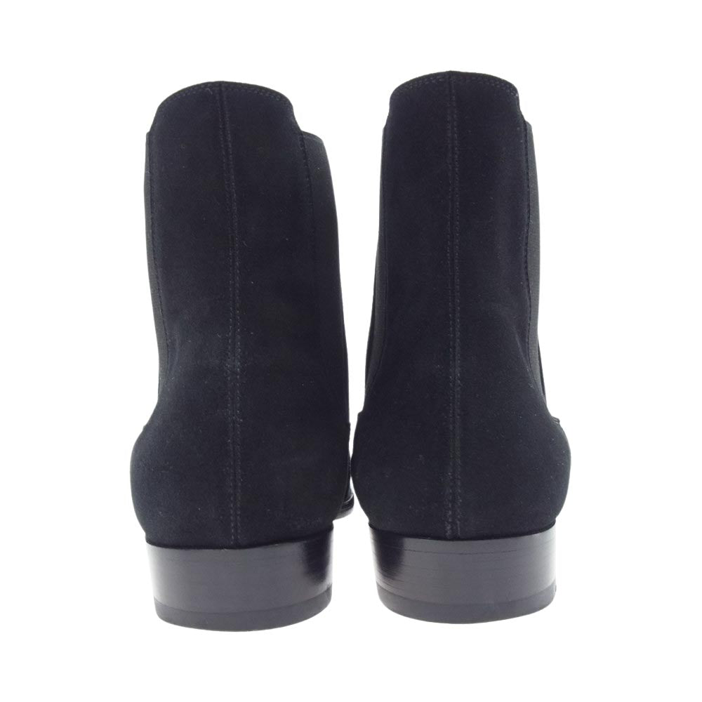 SAINT LAURENT サンローラン 443208 Wyatt Chelsea Boots ワイアット チェルシー サイドゴア ブーツ ブラック系 42【中古】