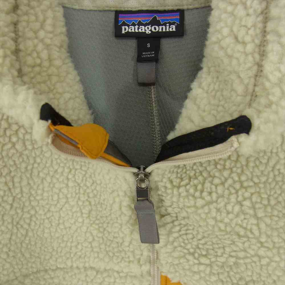 patagonia パタゴニア 19AW 23056 Classic Retro-X Jaket クラシック レトロ X フリース ジャケット オフホワイト系 S【中古】