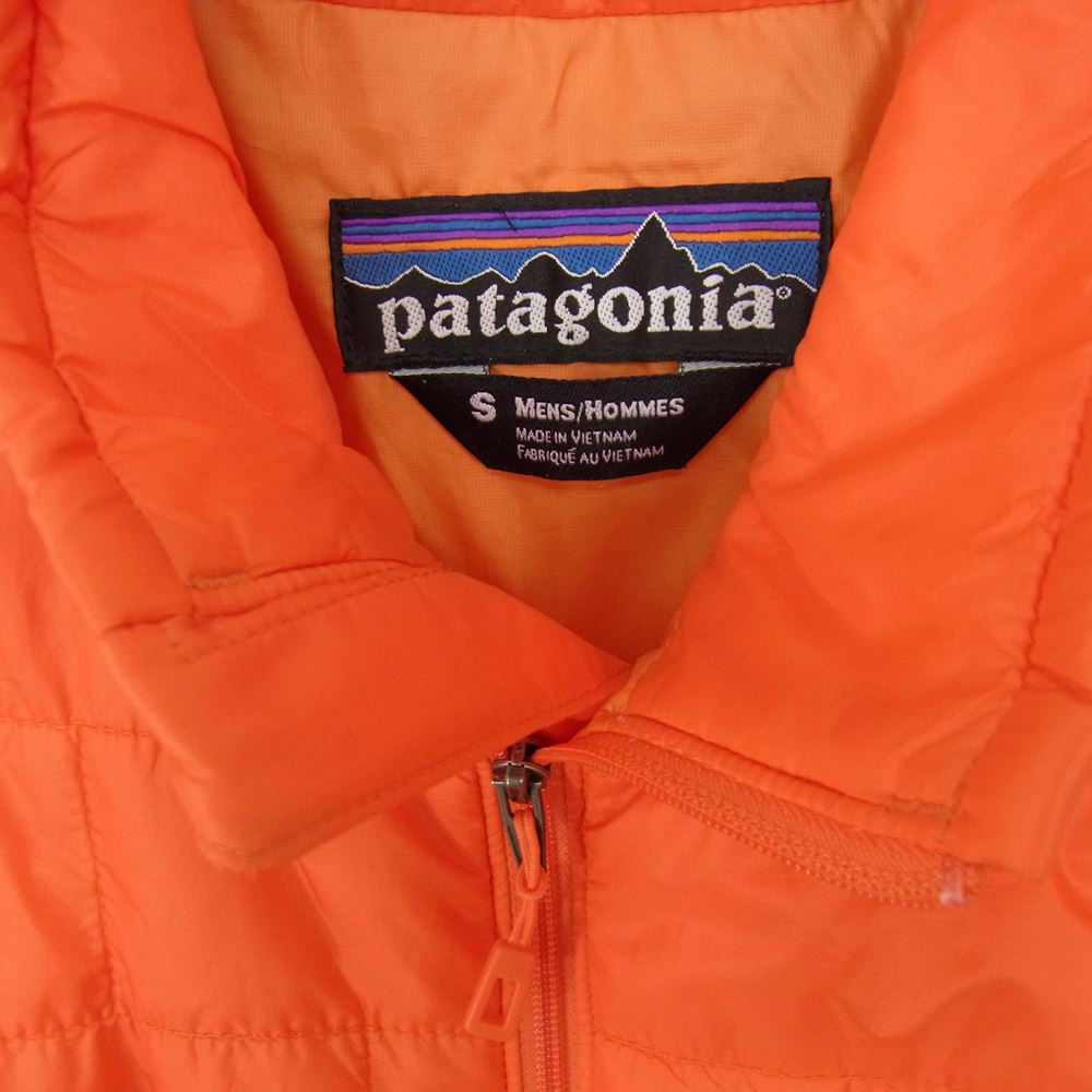 patagonia パタゴニア 12AW 84240 12年製 NANO PUFF VEST ナノ パフ ベスト 中綿 ベスト オレンジ系 S【中古】