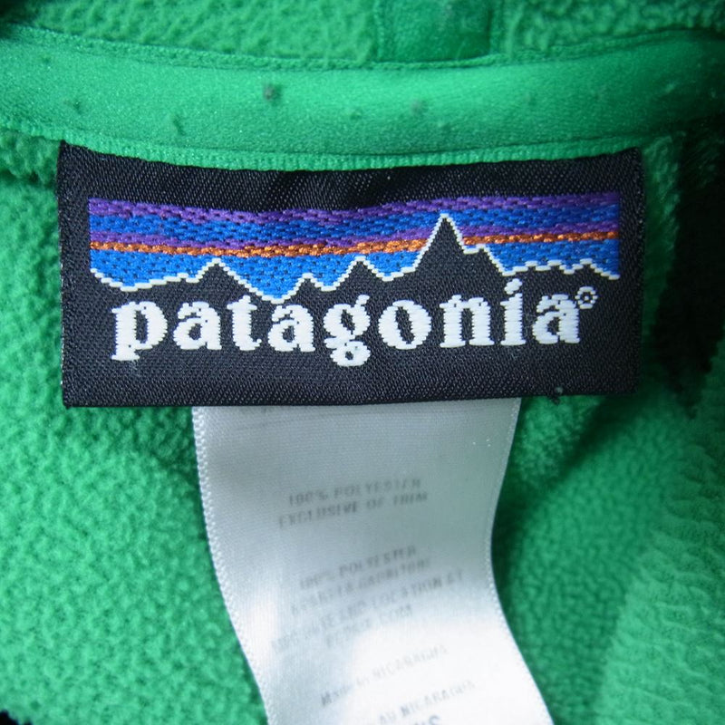 patagonia パタゴニア 12AW 29831 12年製 Slopestyle Fullzip Hoody スロープスタイル フルジップ フーディ ストレッチ フリース ジャケット ブラック系 グリーン系 S【中古】