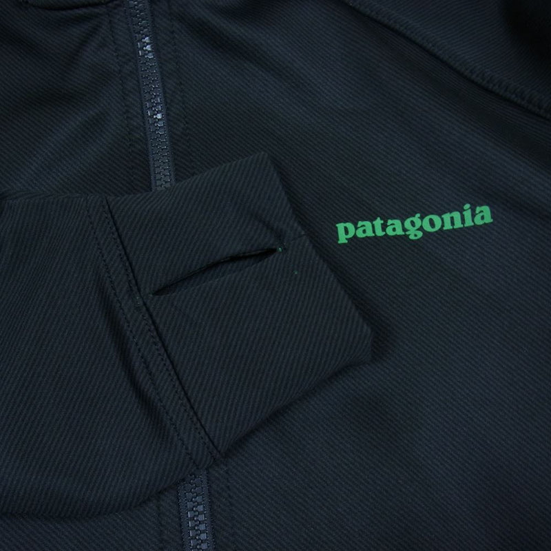 patagonia パタゴニア 12AW 29831 12年製 Slopestyle Fullzip Hoody スロープスタイル フルジップ フーディ ストレッチ フリース ジャケット ブラック系 グリーン系 S【中古】