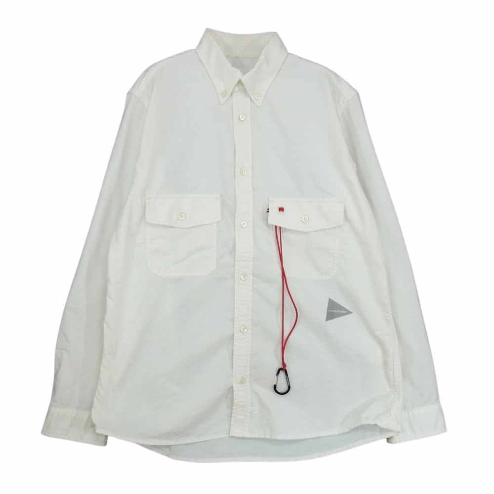and wander アンドワンダー aw-ft907-81 dry ox shirt ドライオックス シャツ ホワイト系【中古】