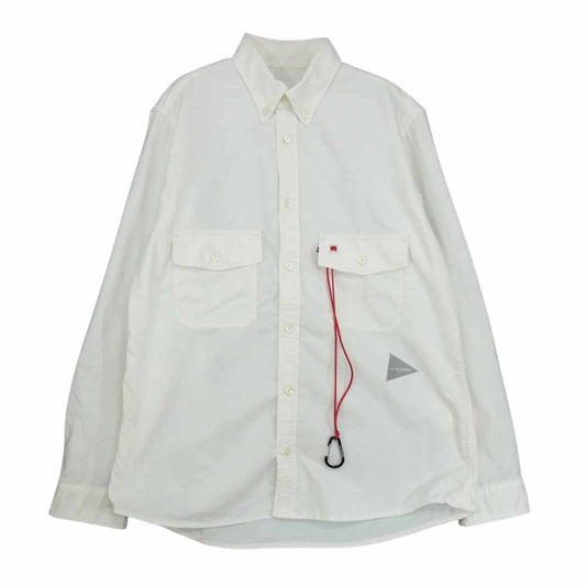 and wander アンドワンダー aw-ft907-81 dry ox shirt ドライオックス シャツ ホワイト系【中古】