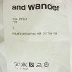 and wander アンドワンダー aw-ft907-81 dry ox shirt ドライオックス シャツ ホワイト系【中古】