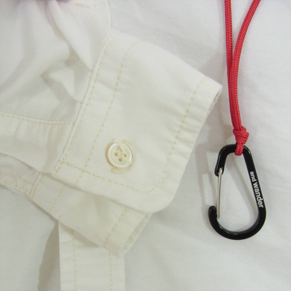 and wander アンドワンダー aw-ft907-81 dry ox shirt ドライオックス シャツ ホワイト系【中古】
