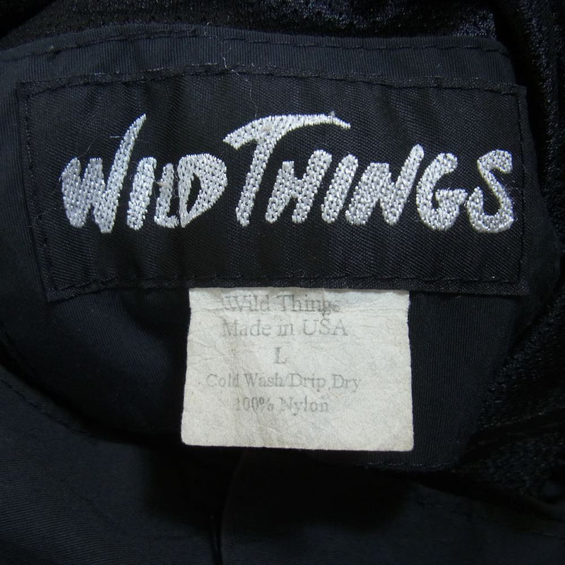 WILDTHINGS ワイルドシングス USA製 ナイロン ジャケット ブラック系 L【中古】