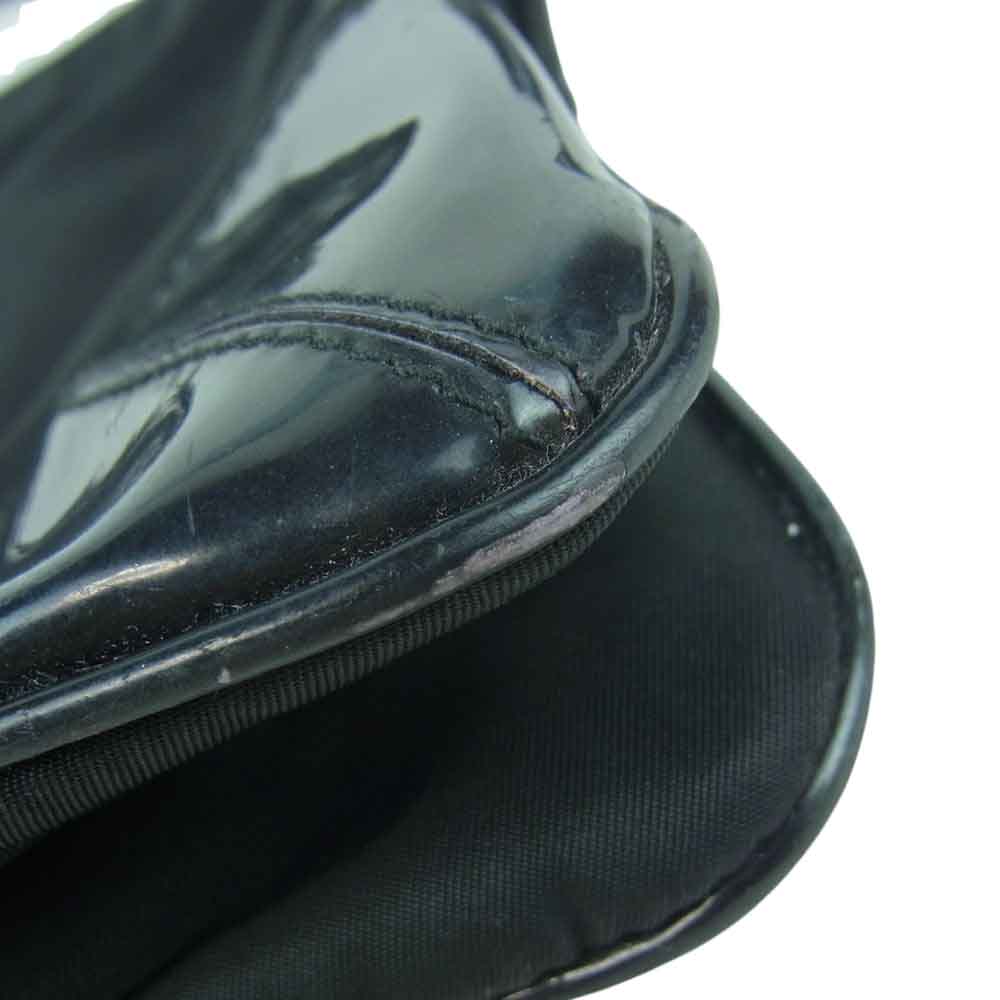 PRADA プラダ ロゴプレート ナイロン レザー トート バッグ ブラック系【中古】