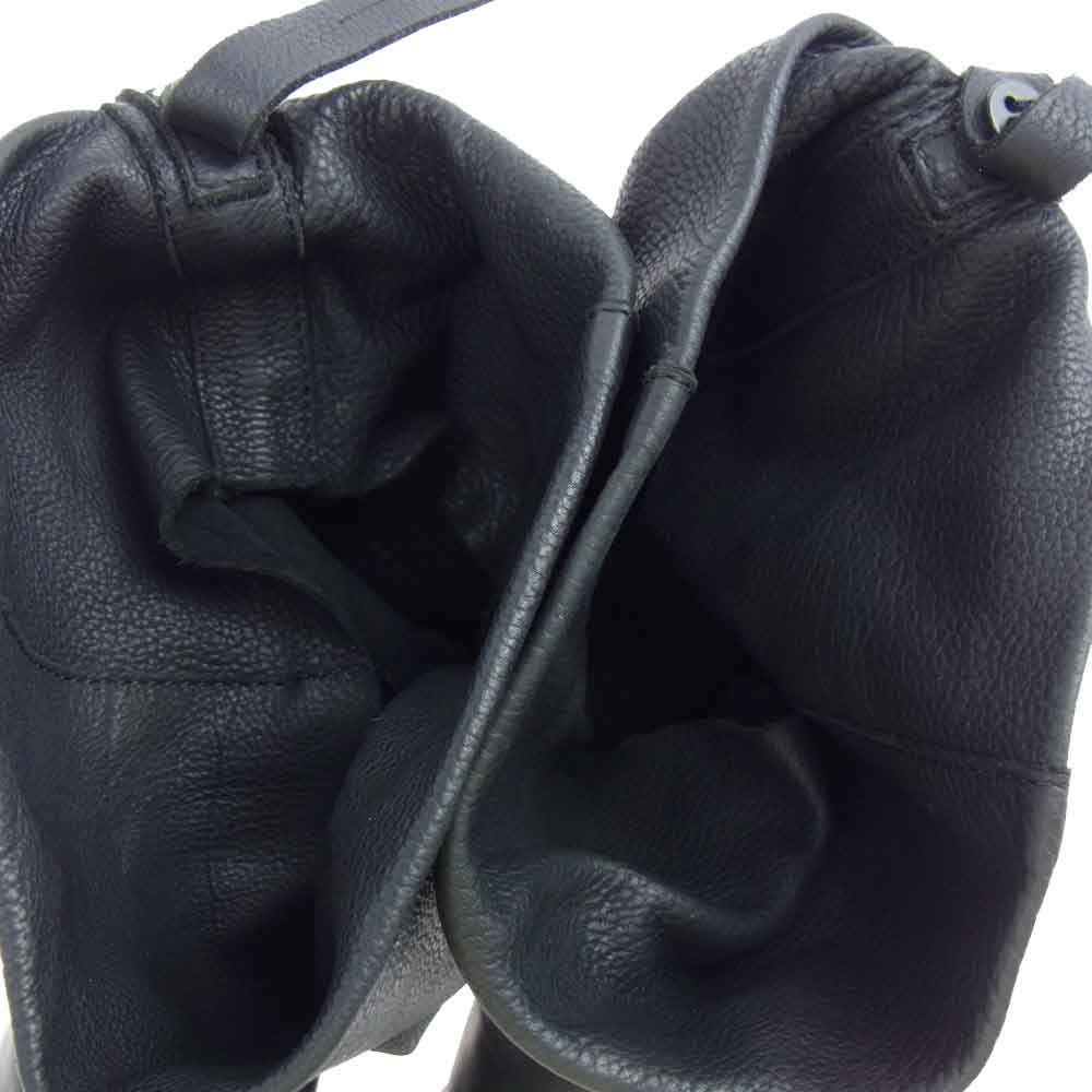 ANN DEMEULEMEESTER アンドゥムルメステール 125-2806 イタリア製 レザー ベルトストラップ ロングブーツ  ブラック系 36【中古】