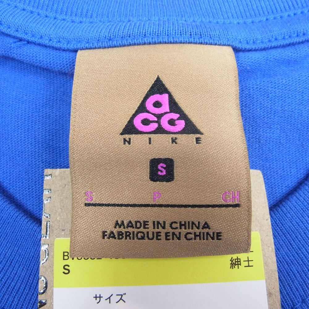 NIKE ナイキ BV8351-480 NIKELAB ACG 3D LOGO GAME ROYAL ロゴ ゲーム ロイヤル Tシャツ ブルー ブルー系 S【新古品】【未使用】【中古】
