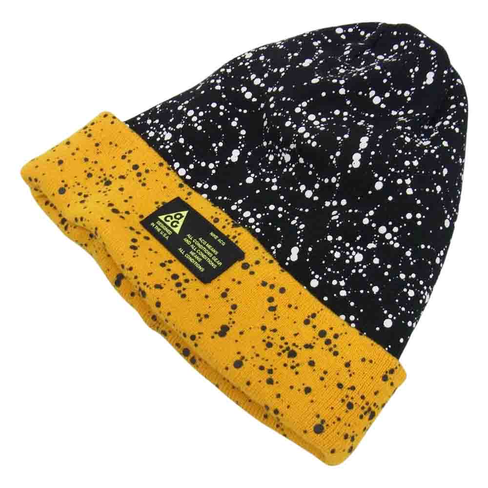 NIKE ナイキ AV4774-010 ACG Beanie A14 ビーニー キャップ イエロー系【美品】【中古】