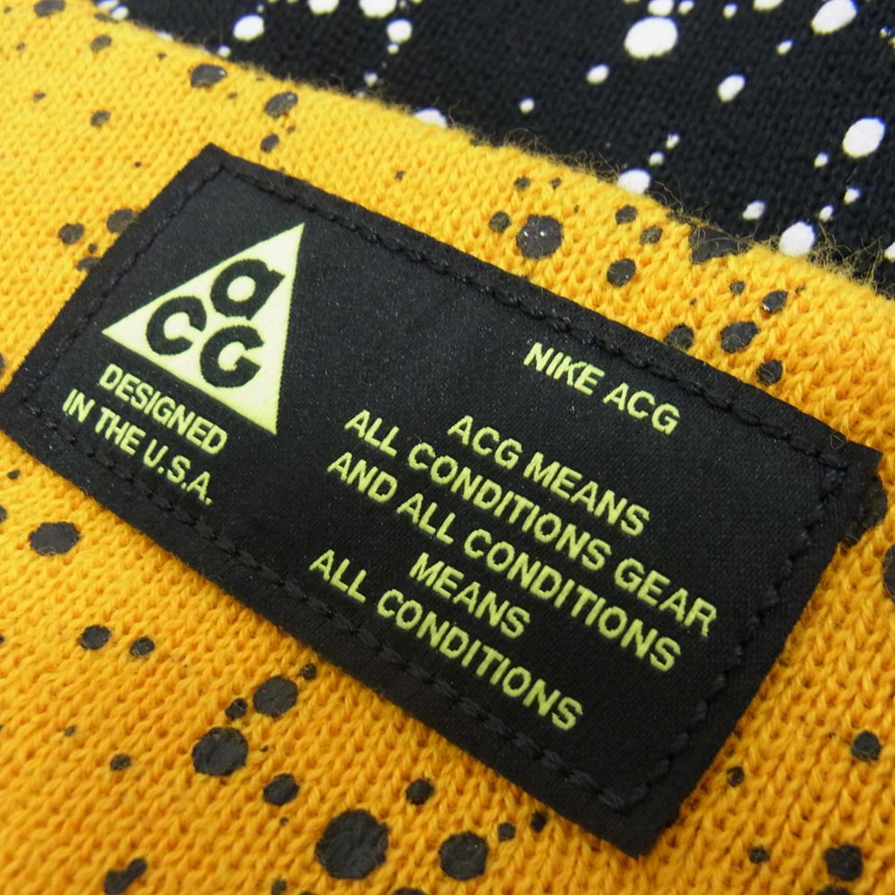 NIKE ナイキ AV4774-010 ACG Beanie A14 ビーニー キャップ イエロー系【美品】【中古】