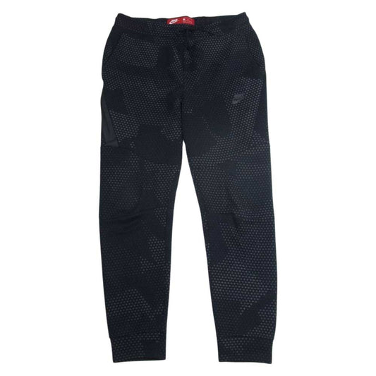 NIKE ナイキ 886176-010 TCH FLC PANT テック フリース 総柄 ジョガー パンツ ブラック系 M【中古】