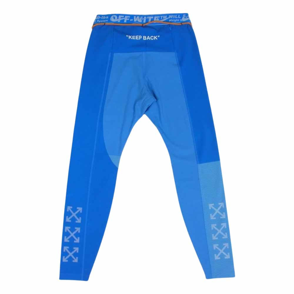 NIKE ナイキ BV8043-406 × Off-White オフ ホワイト Easy Run Tight イージー ラン タイツ パンツ ブルー系 L【美品】【中古】