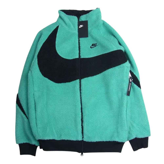 NIKE ナイキ BQ6546-301 NIKELAB Reversible Big Swoosh Boa Jacket リバーシブル ビッグ スウッシュ ボア ジャケット ブラック系 グリーン系 S【新古品】【未使用】【中古】