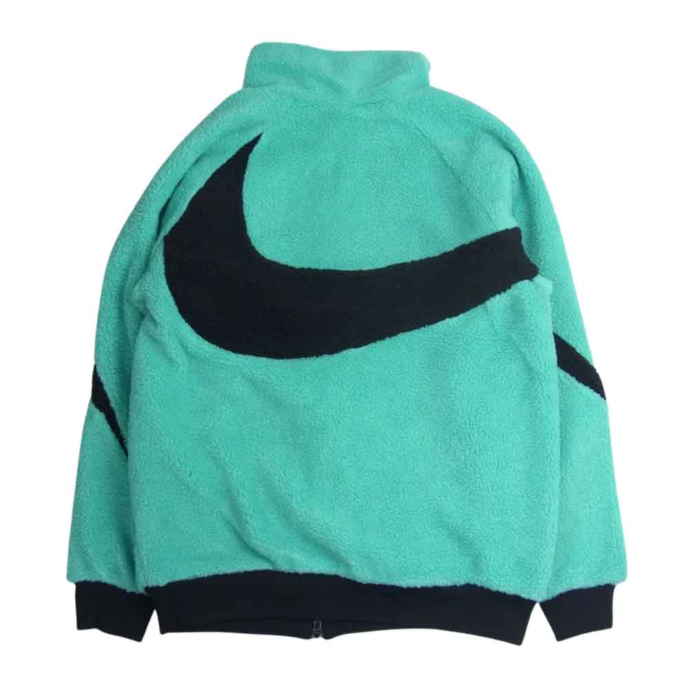 NIKE ナイキ BQ6546-301 NIKELAB Reversible Big Swoosh Boa Jacket リバーシブル ビッグ スウッシュ ボア ジャケット ブラック系 グリーン系 S【新古品】【未使用】【中古】