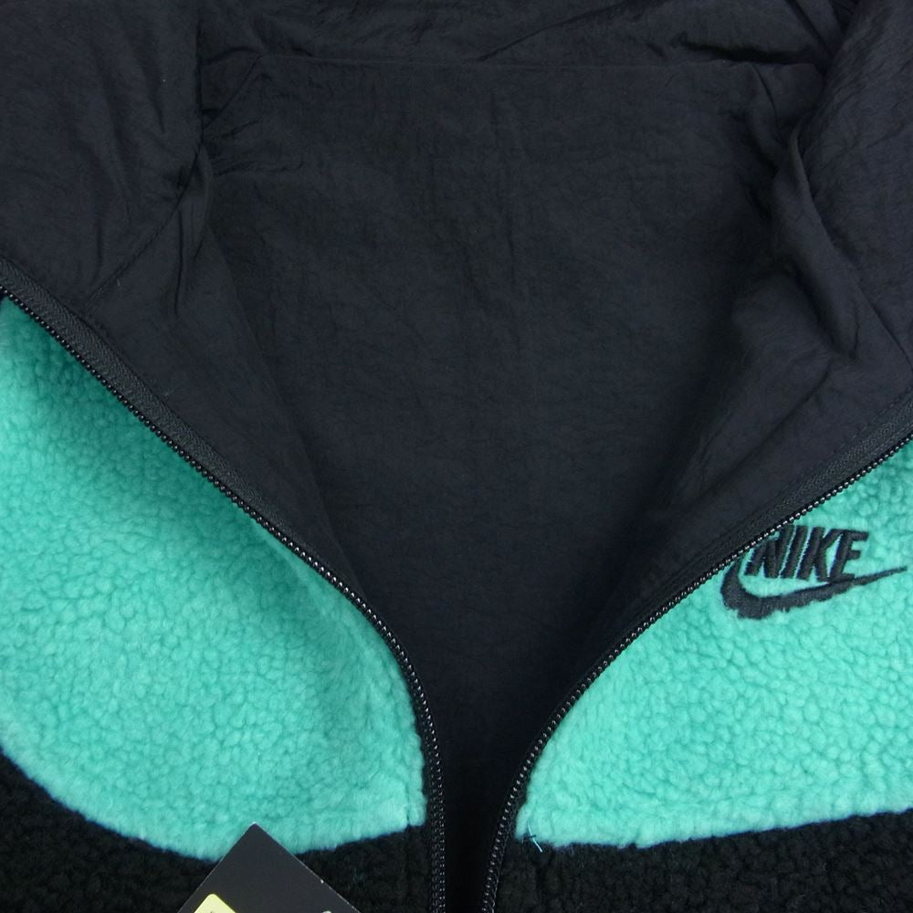 NIKE ナイキ BQ6546-301 NIKELAB Reversible Big Swoosh Boa Jacket リバーシブル ビッグ スウッシュ ボア ジャケット ブラック系 グリーン系 S【新古品】【未使用】【中古】