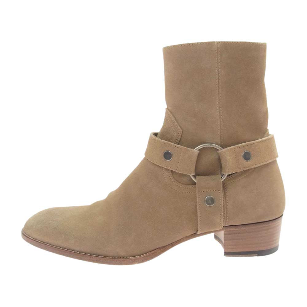 SAINT LAURENT サンローラン 496880 D5X00 WYATT40 HARNESS BOOTS ワイアット ハーネスブーツ オリーブ系 43【中古】