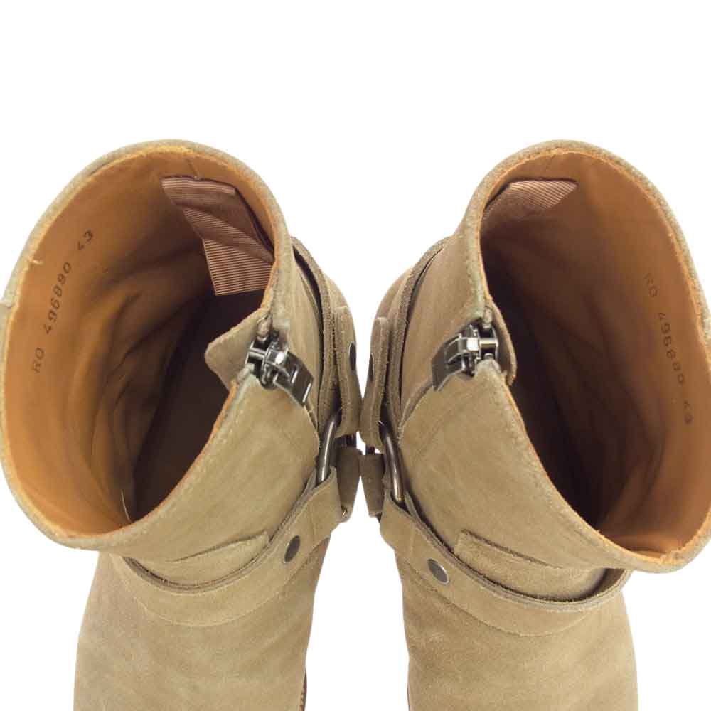 SAINT LAURENT サンローラン 496880 D5X00 WYATT40 HARNESS BOOTS ワイアット ハーネスブーツ オリーブ系 43【中古】