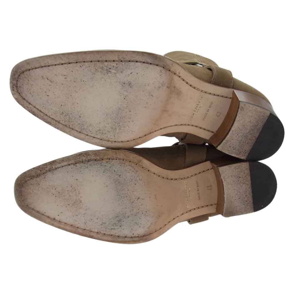 SAINT LAURENT サンローラン 496880 D5X00 WYATT40 HARNESS BOOTS ワイアット ハーネスブーツ オリーブ系 43【中古】