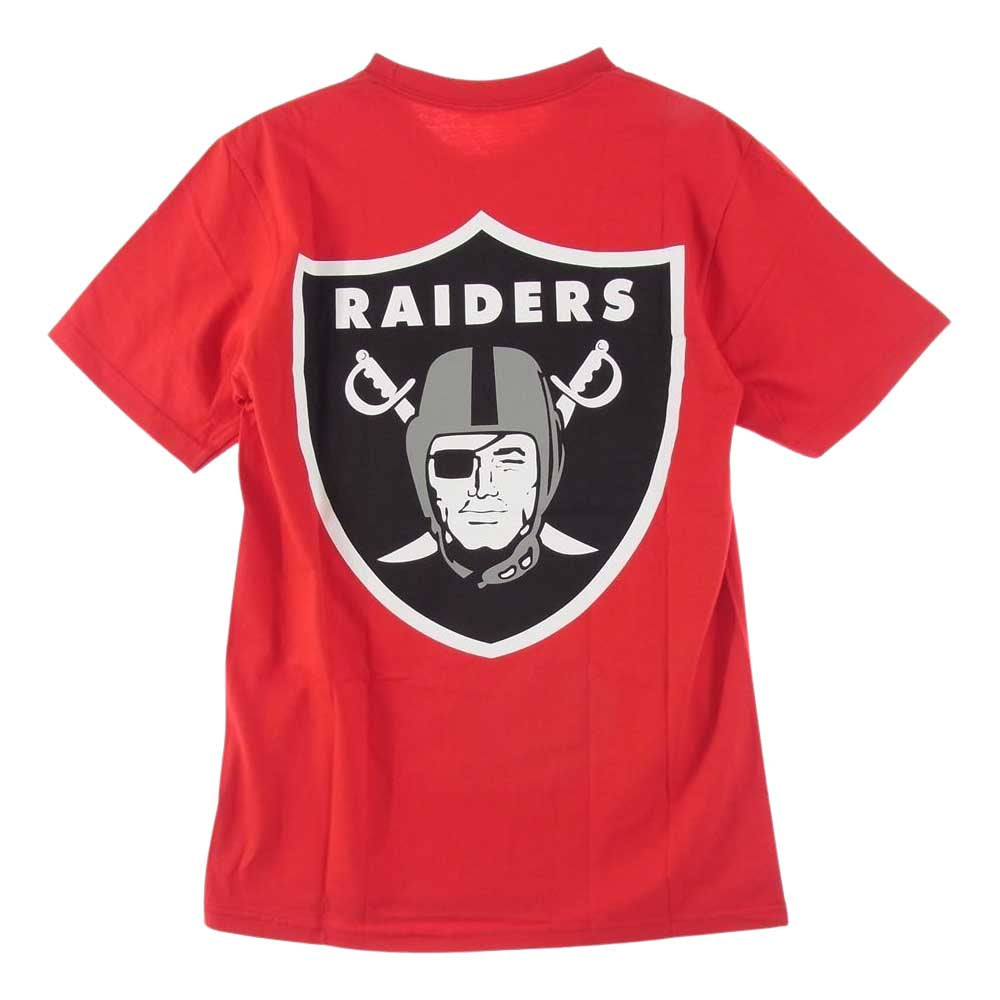 Supreme シュプリーム 19SS NFL × Raiders × '47 Pocket Tee レイダース プリント ロゴ刺繍 半袖 Tシャツ レッド系 S【新古品】【未使用】【中古】
