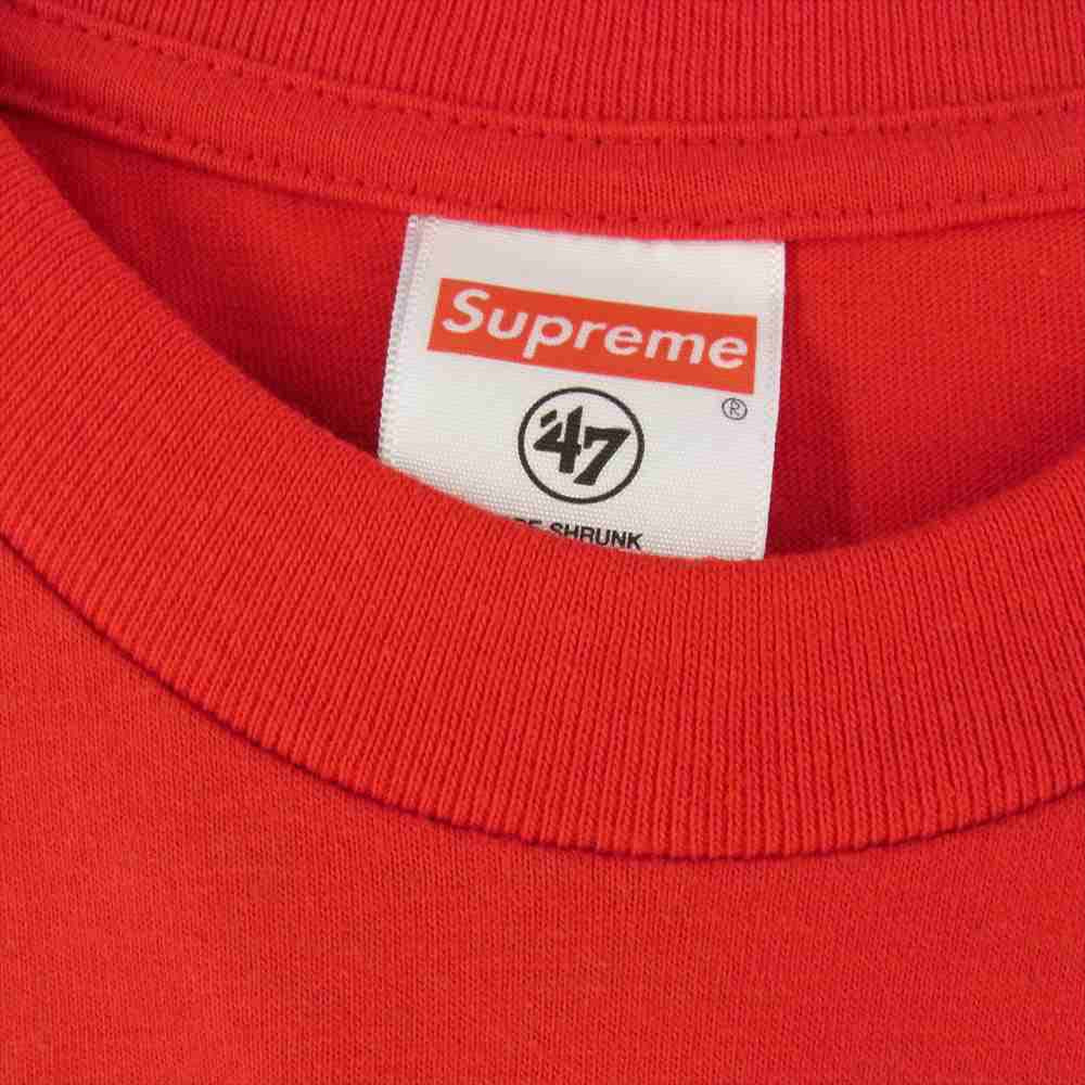 Supreme シュプリーム 19SS NFL × Raiders × '47 Pocket Tee レイダース プリント ロゴ刺繍 半袖 Tシャツ レッド系 S【新古品】【未使用】【中古】