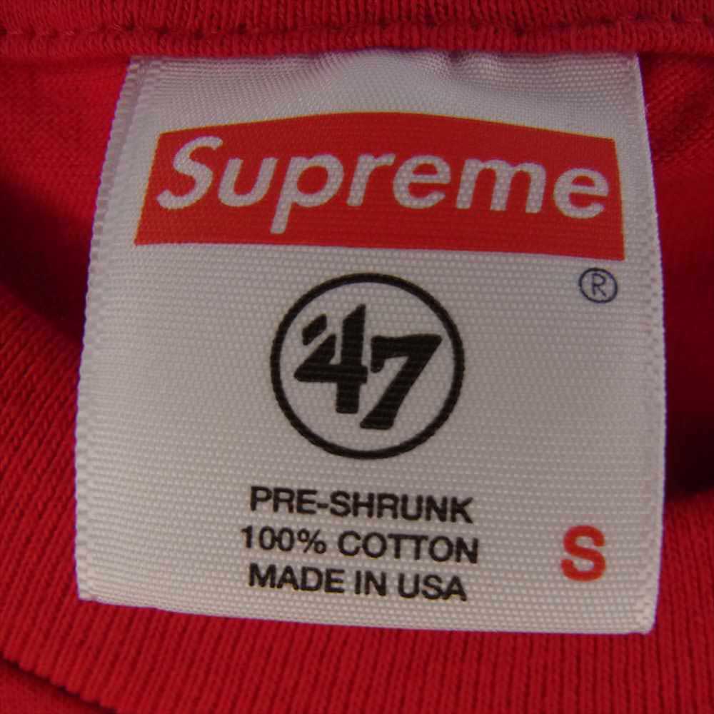 Supreme シュプリーム 19SS NFL × Raiders × '47 Pocket Tee レイダース プリント ロゴ刺繍 半袖 Tシャツ レッド系 S【新古品】【未使用】【中古】