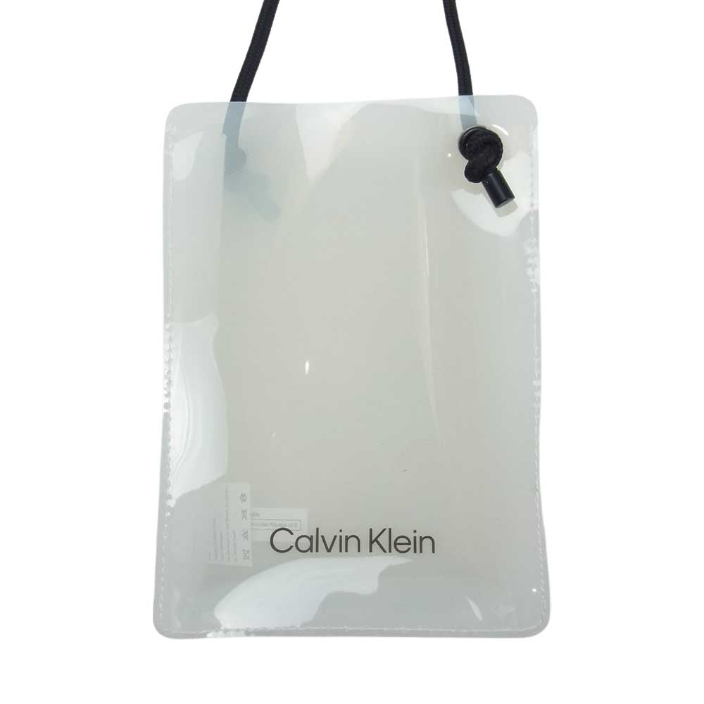 カルバンクライン Phone Bag フォンバッグ ショルダー スマホバッグ クリア系【中古】