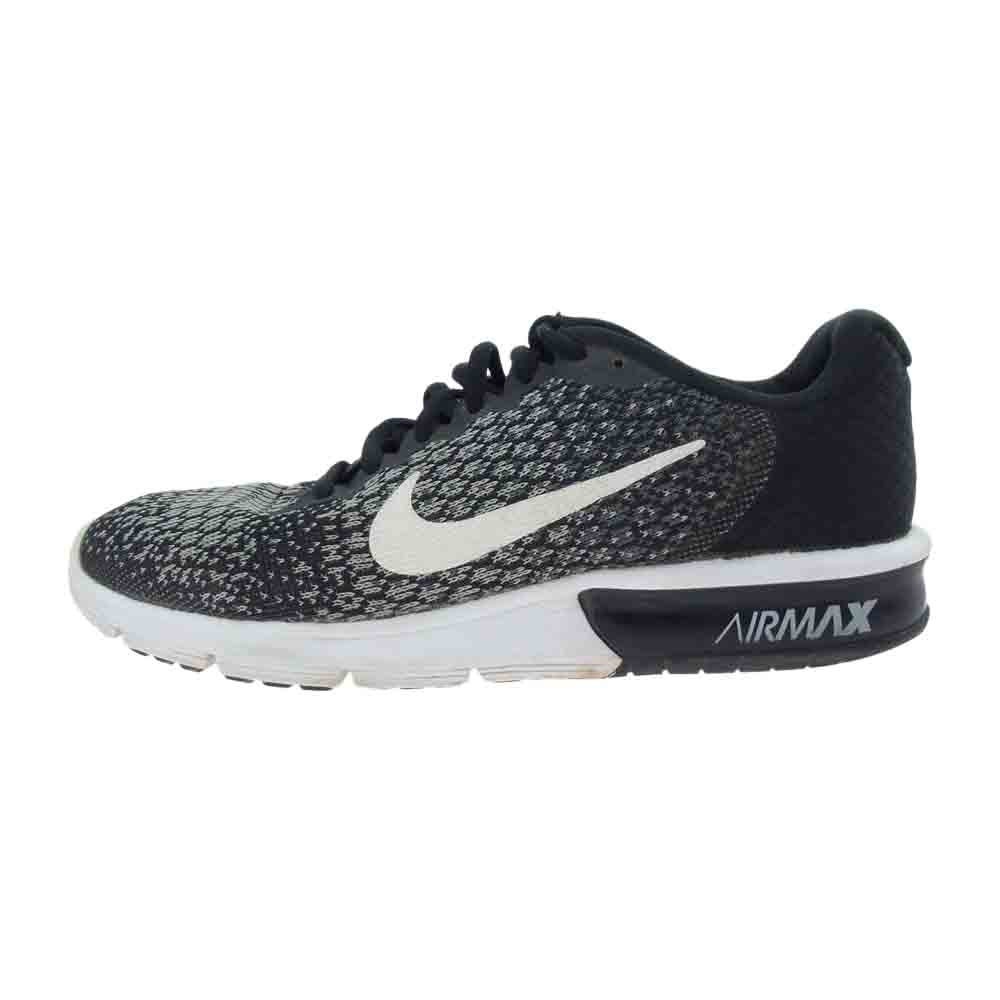 NIKE ナイキ 852461-005 AIR MAX SEQUENT 2 エアマックス シークエント2 ローカットスニーカー ブラック系 ホワイト系 25.5cm【中古】