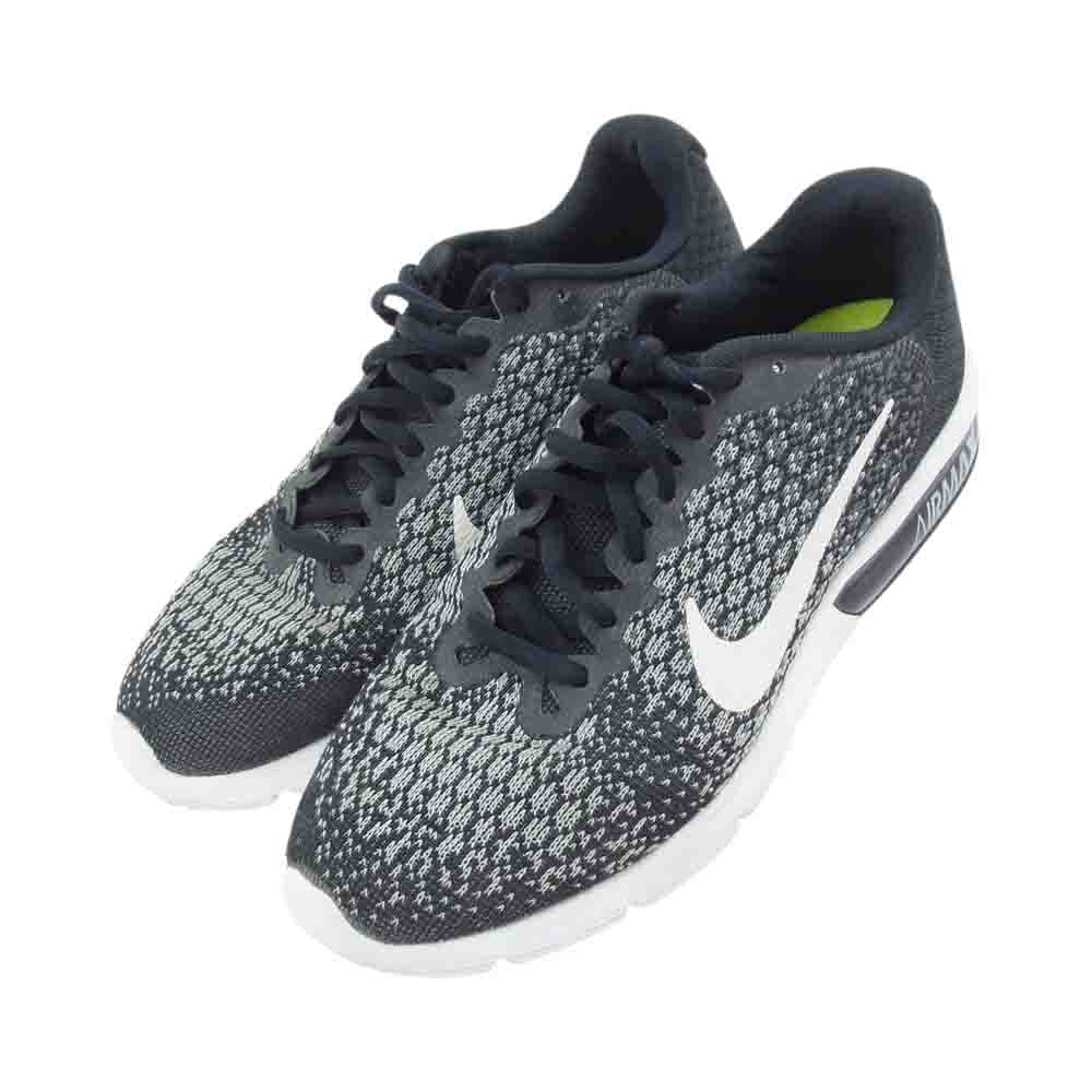 NIKE ナイキ 852461-005 AIR MAX SEQUENT 2 エアマックス シークエント2 ローカットスニーカー ブラック系 ホワイト系 25.5cm【中古】