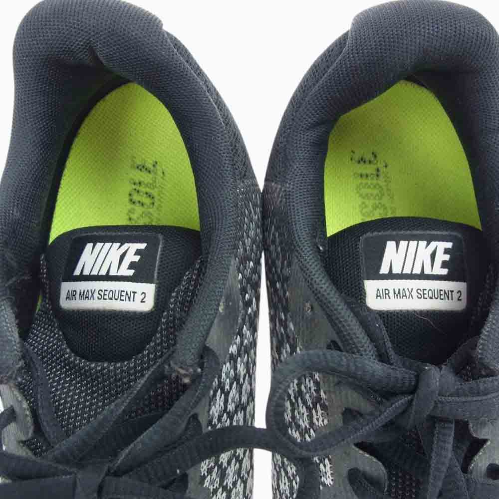 NIKE ナイキ 852461-005 AIR MAX SEQUENT 2 エアマックス シークエント2 ローカットスニーカー ブラック系 ホワイト系 25.5cm【中古】