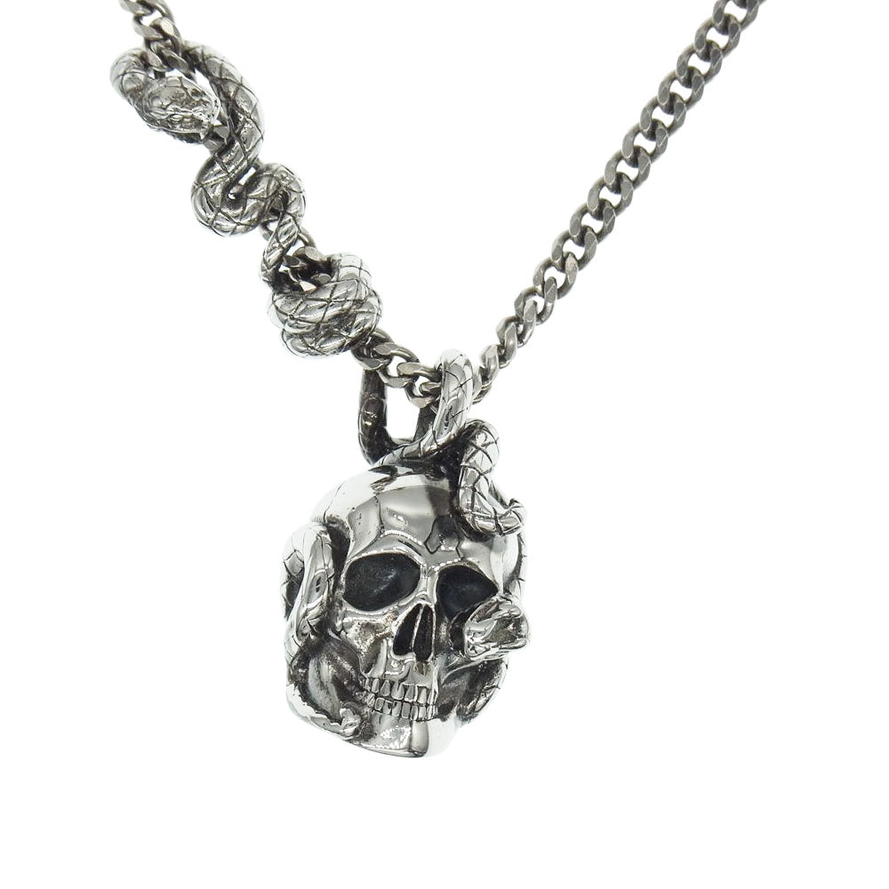 Alexander McQueen アレキサンダーマックイーン スカル スネーク ネックレス ブラック系【中古】