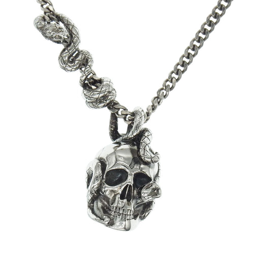 Alexander McQueen アレキサンダーマックイーン スカル スネーク ネックレス ブラック系【中古】