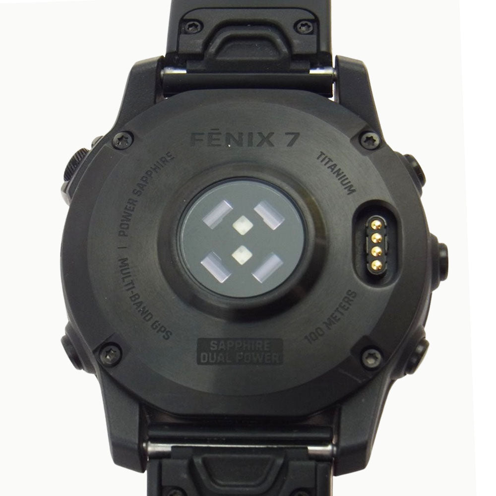 ガーミン FENIX 7 フェニックス セブン Sapphire Dual Power デュアルパワー ソーラー スマート ウォッチ 腕時計 ブラック系【中古】