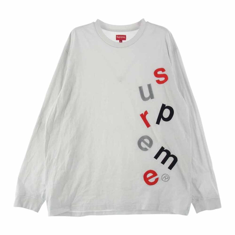 Supreme シュプリーム 20AW catter Logo L/S Top カッター ロゴ トップ 長袖 Tシャツ ネイビー系 XL【中古】