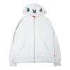 Supreme シュプリーム 18AW Bone Zip Up Sweatshirt ボーン ジップ アップ スウェット パーカー ホワイト系 L【中古】