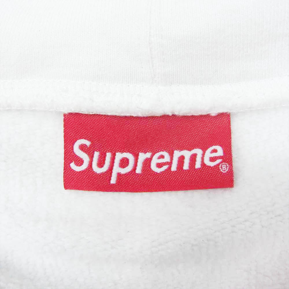 Supreme シュプリーム 18AW Bone Zip Up Sweatshirt ボーン ジップ アップ スウェット パーカー ホワイト系 L【中古】