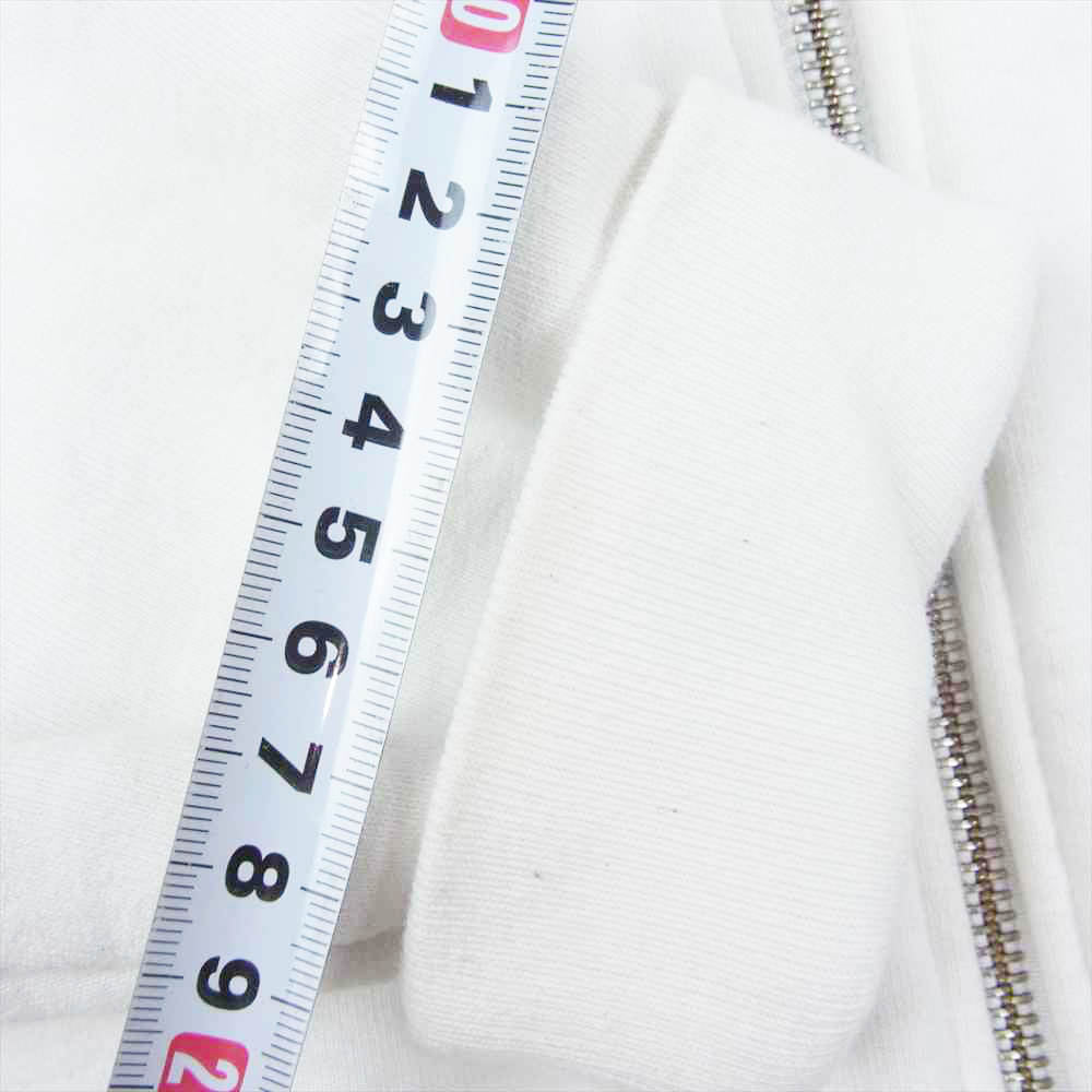 Supreme シュプリーム 18AW Bone Zip Up Sweatshirt ボーン ジップ アップ スウェット パーカー ホワイト系 L【中古】