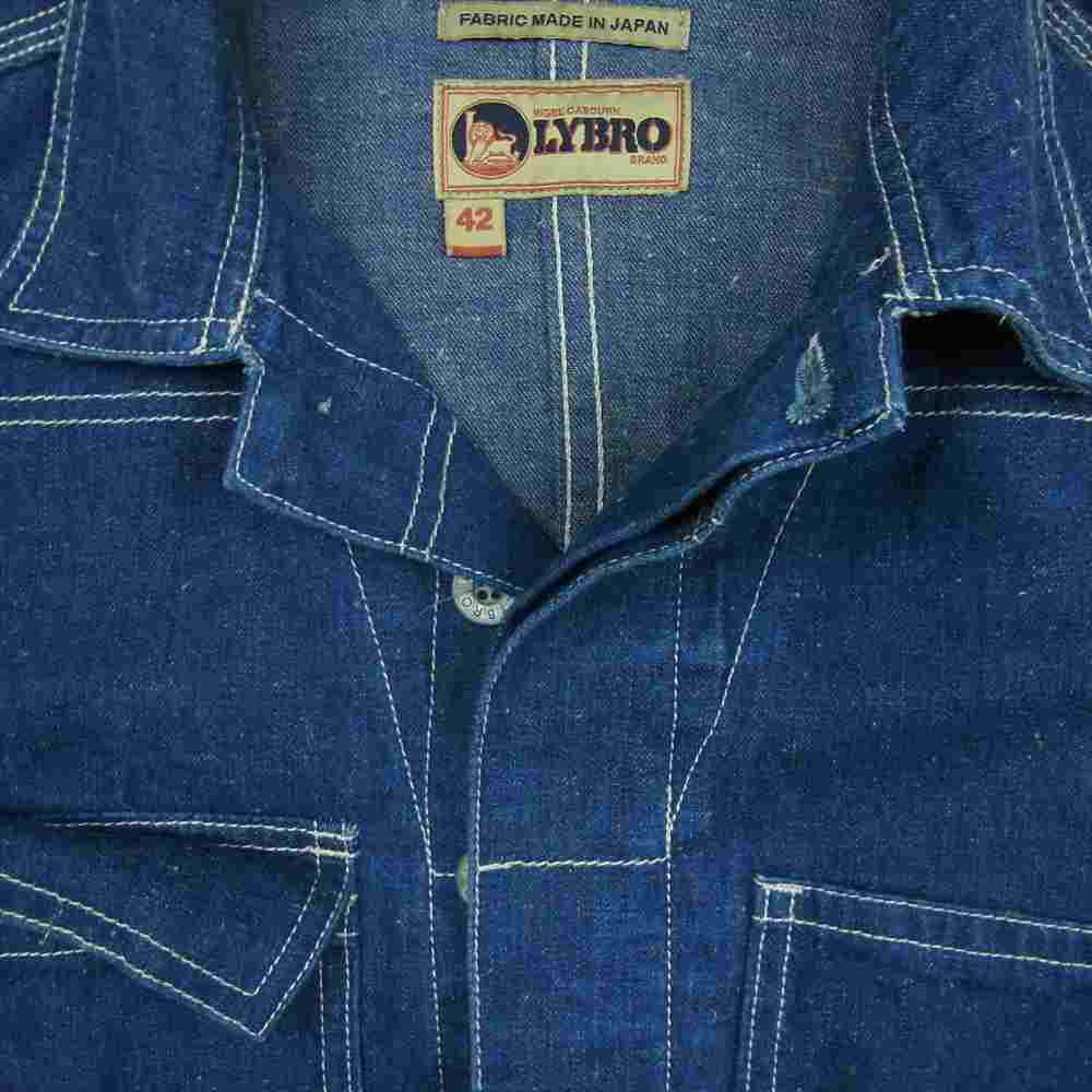 Nigel Cabourn ナイジェルケーボン 8039-13-50545 LYBRO COVERALL ライブロ デニム オールインワン ツナギ インディゴブルー系 42【中古】