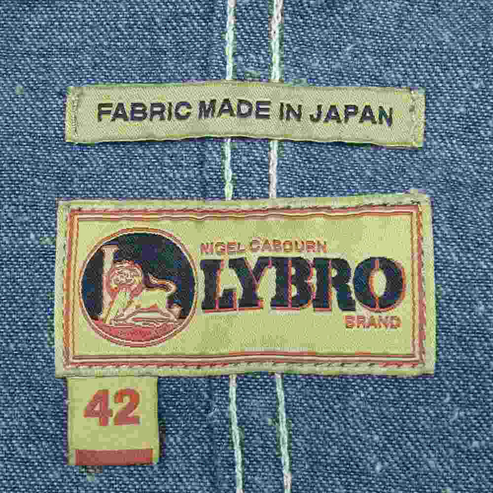 Nigel Cabourn ナイジェルケーボン 8039-13-50545 LYBRO COVERALL ライブロ デニム オールインワン ツナギ インディゴブルー系 42【中古】