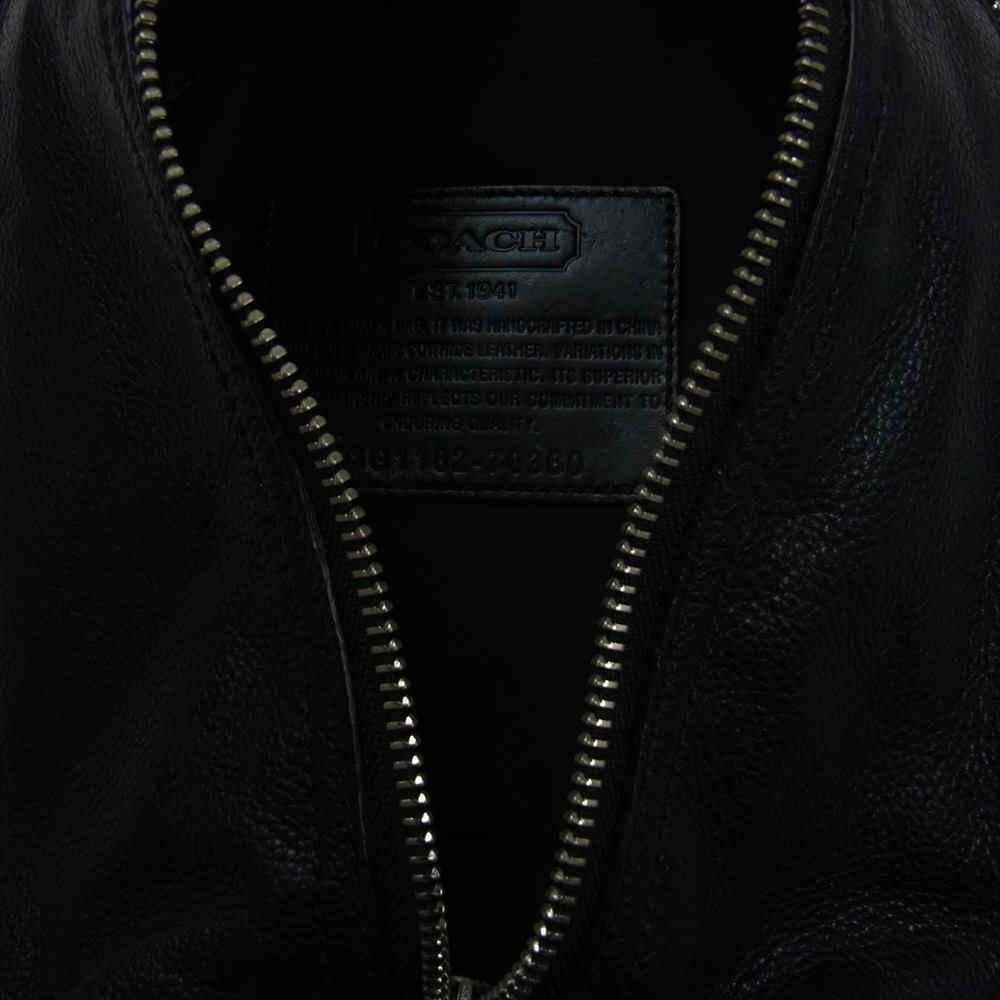 COACH コーチ 70360 トンプソン レザー スリングバッグ クロスボディ ブラック系【中古】
