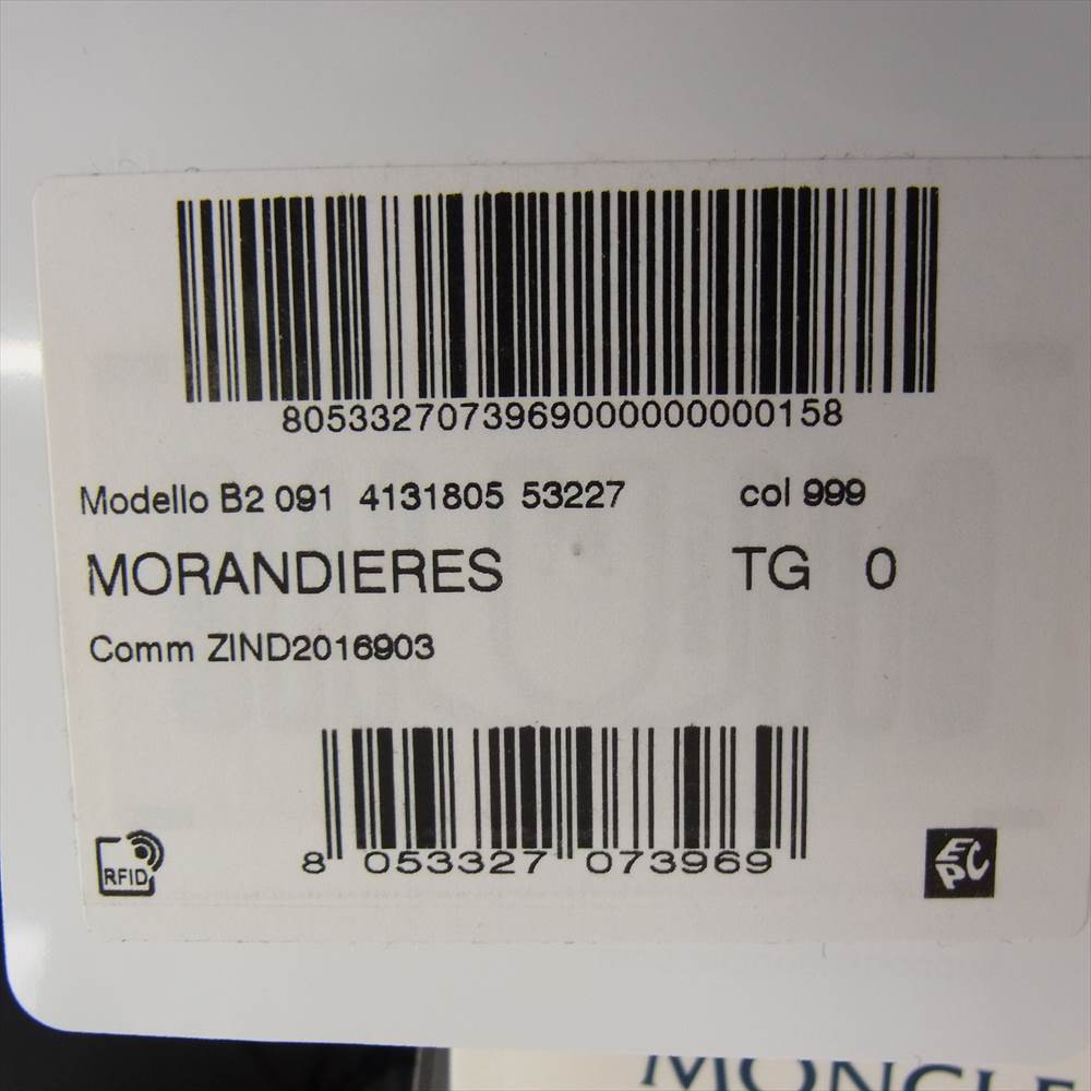 MONCLER モンクレール 18AW MORANDIERES モランデレス ナイロンダウンジャケット ブラック E20914131805 53227