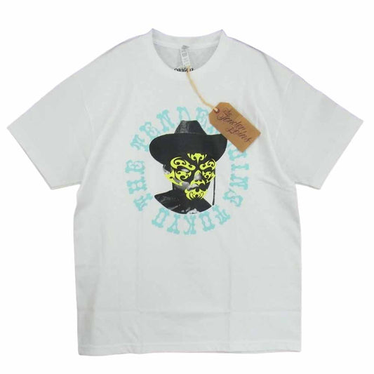 TENDERLOIN テンダーロイン TEE O.S ハット ボルネオスカル プリント 半袖 Tシャツ ホワイト系 L【極上美品】【中古】