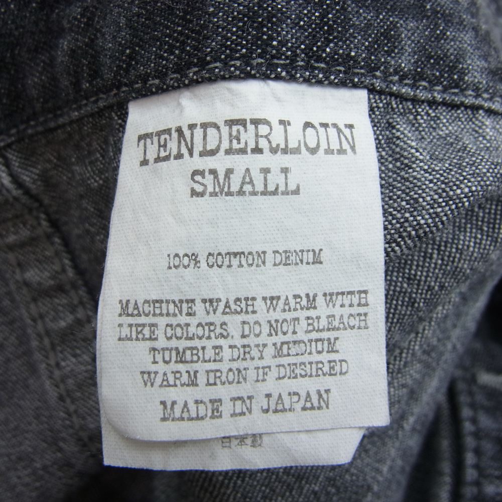 TENDERLOIN テンダーロイン T-TROUSER DENIM デニム シンチバック ベイカー ポケット パンツ ブラック系 S【中古】