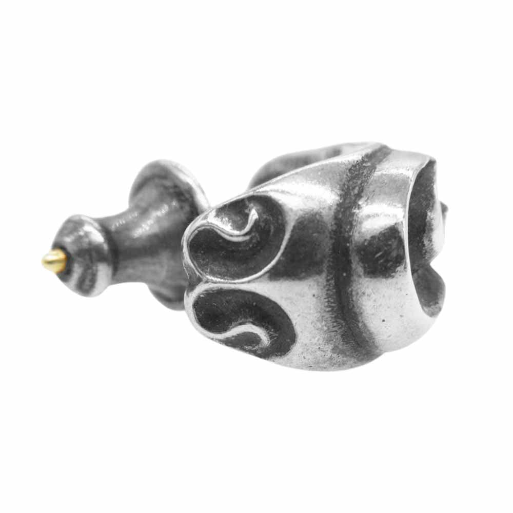 CHROME HEARTS クロムハーツ（原本有） CARVED TEARDROP カーブド ティア ドロップ ピアス シルバー系【中古】