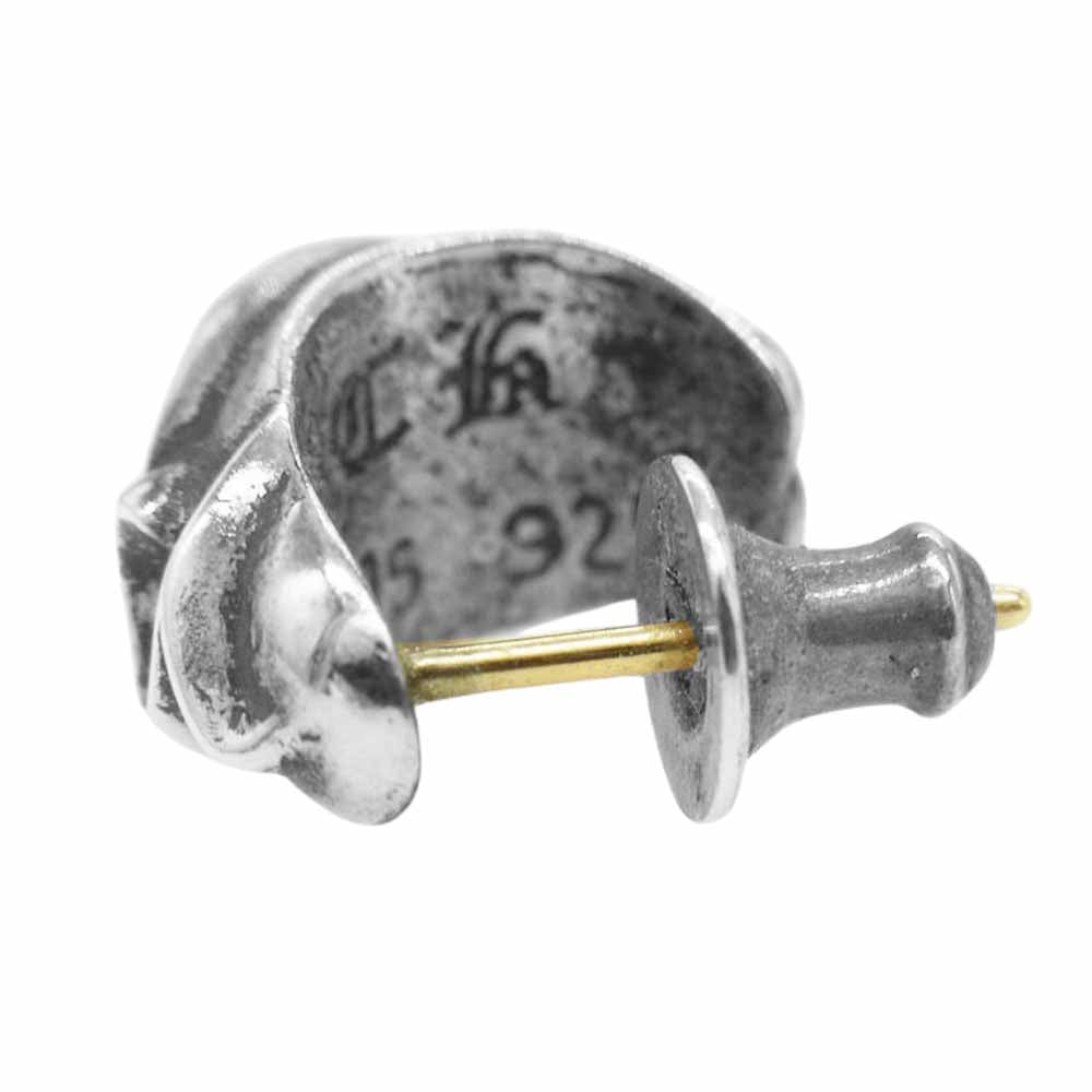 CHROME HEARTS クロムハーツ（原本有） CARVED TEARDROP カーブド ティア ドロップ ピアス シルバー系【中古】