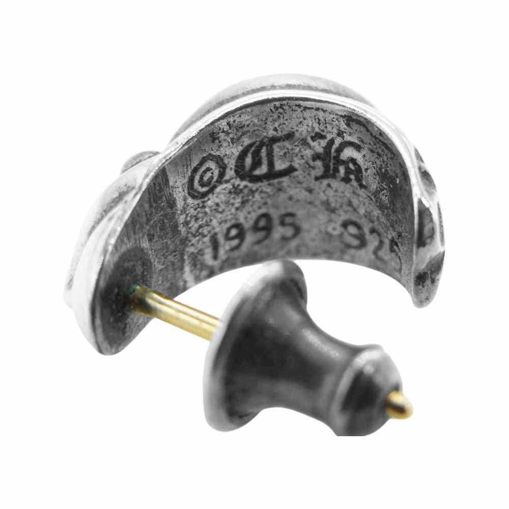 CHROME HEARTS クロムハーツ（原本有） CARVED TEARDROP カーブド ティア ドロップ ピアス シルバー系【中古】