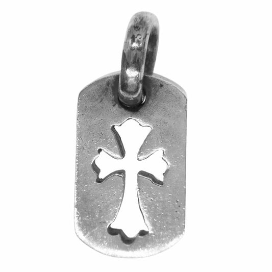 CHROME HEARTS クロムハーツ（原本無） DT TNY CO CRS タイニー カット アウト クロス ドッグタグ チャーム シルバー系【中古】