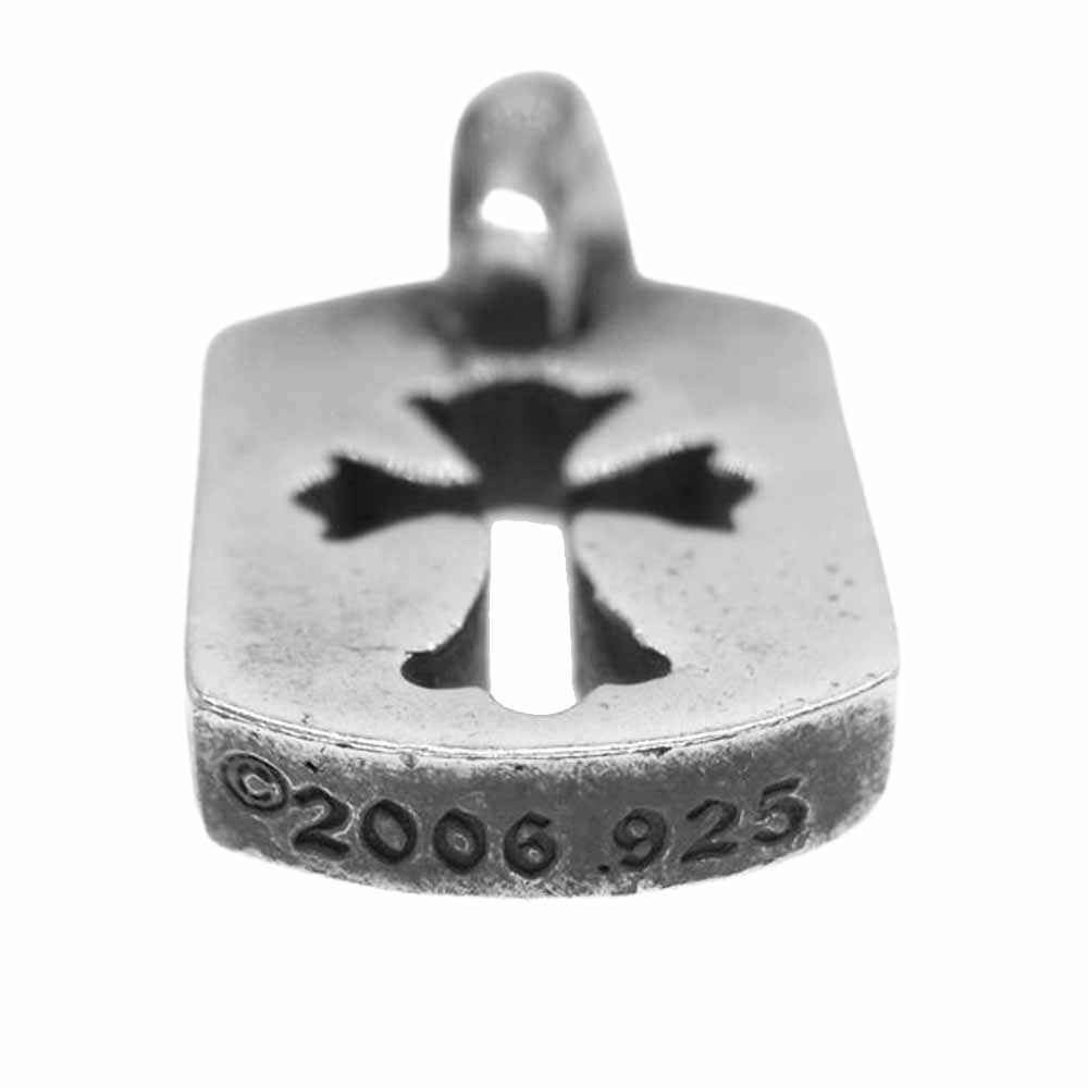 CHROME HEARTS クロムハーツ（原本無） DT TNY CO CRS タイニー カット アウト クロス ドッグタグ チャーム シルバー系【中古】